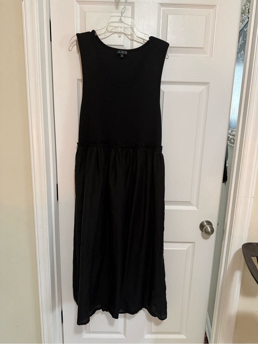 J. Crew Black Sleeveless Midi Dress